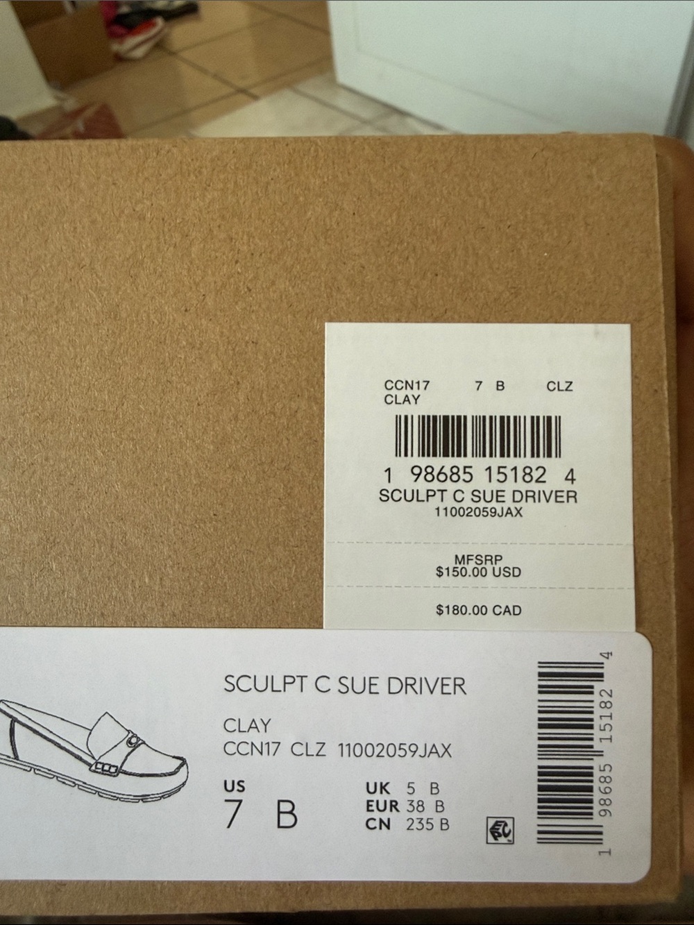 Coach Sculpt C Sue Driver Loafers in Clay